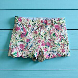 CROWN & IVY Kids Girls Scalloped Floral Shorts Size 8